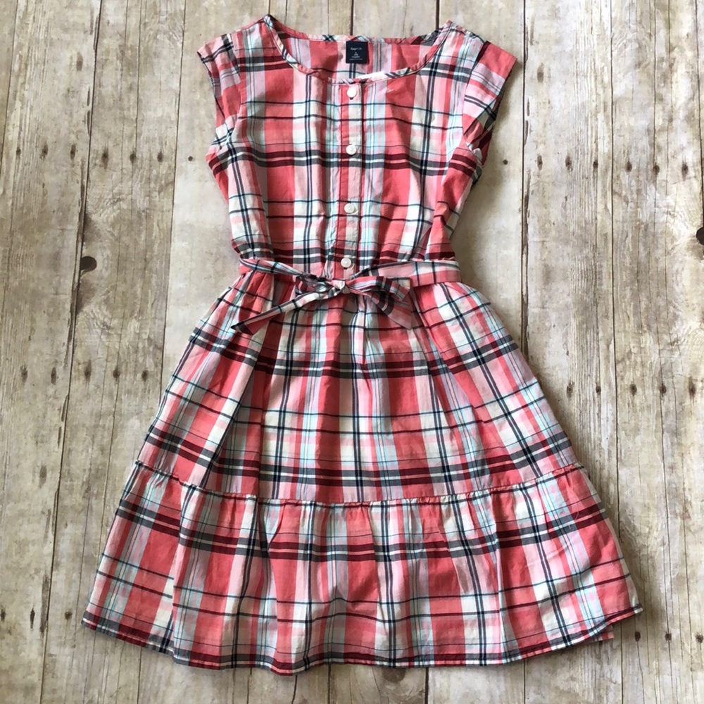 NWT girls plaid Gap dress size L (10)
